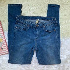 Mango| High waist blue skinny jeans